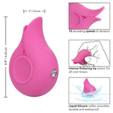 California exotic silicone pink flickering clitoral toy - peaches and screams