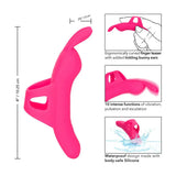 California exotic silicone pink rechargeable finger vibrator - peaches and screams