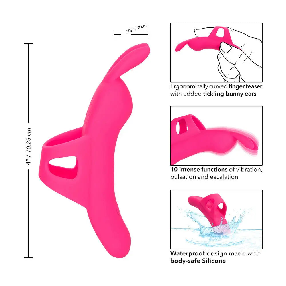 California Exotic Silicone Pink Rechargeable Finger Vibrator - Peaches and Screams