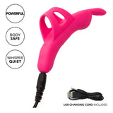 California exotic silicone pink rechargeable finger vibrator - peaches and screams