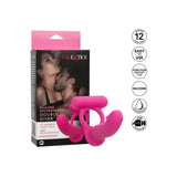 California exotic silicone pink rechargeable vibrating ring - peaches and screams