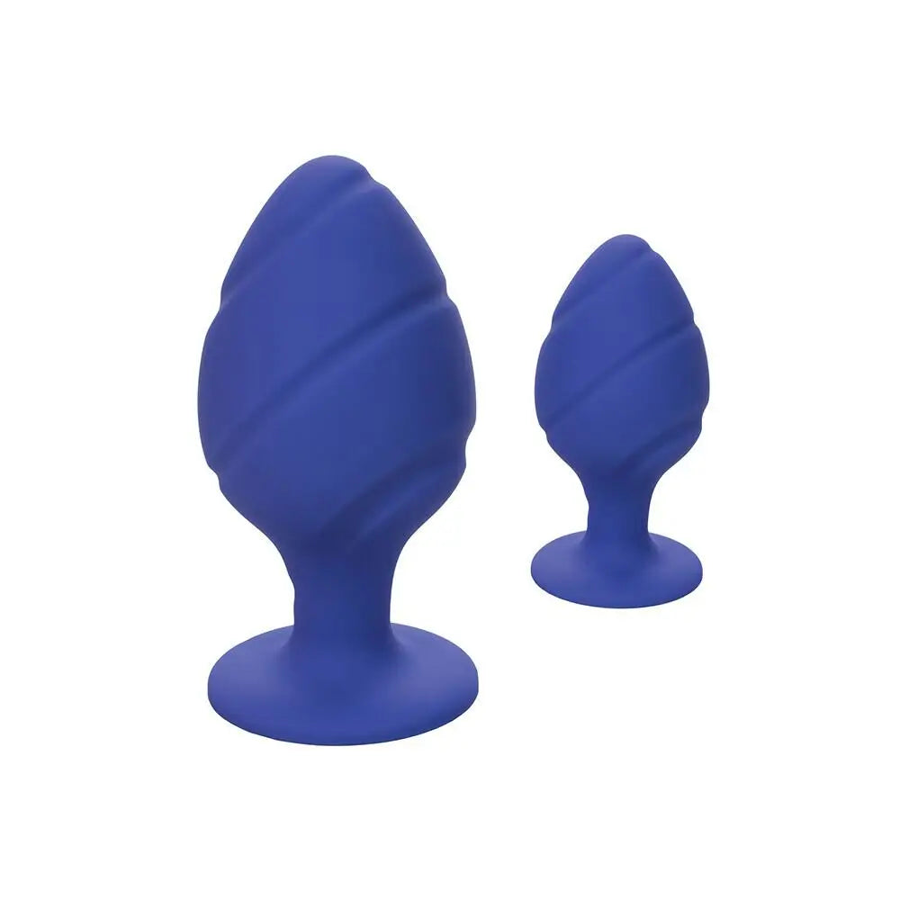 California exotic silicone purple butt plug 3 piece set - peaches and screams