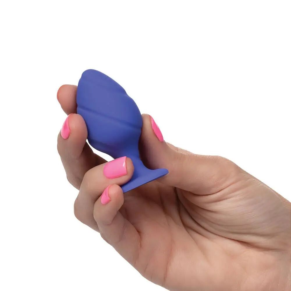 California exotic silicone purple butt plug 3 piece set - peaches and screams