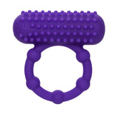 California exotic silicone purple rechargeable beaded ring - peaches and screams