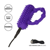 California exotic silicone purple rechargeable beaded ring - peaches and screams