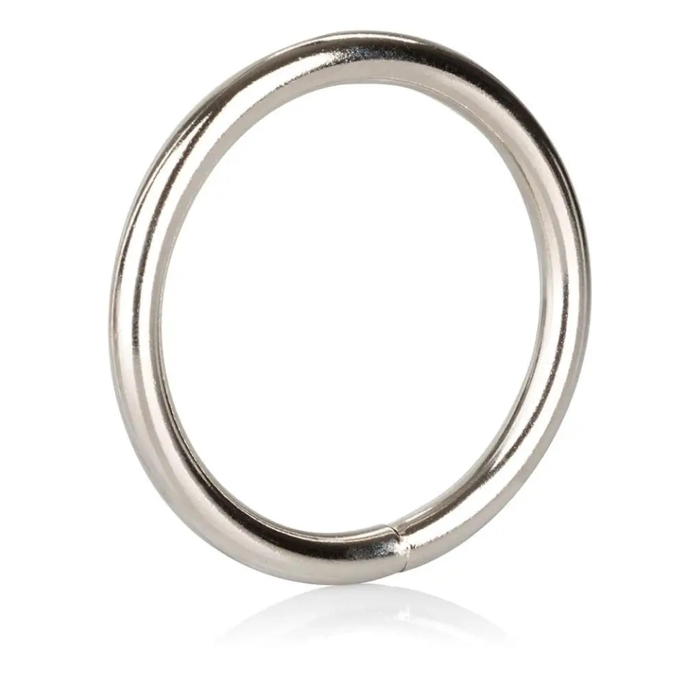 California exotic stainless steel 2 inch silver cock ring - peaches and screams