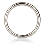 California exotic stainless steel 2 inch silver cock ring - peaches and screams