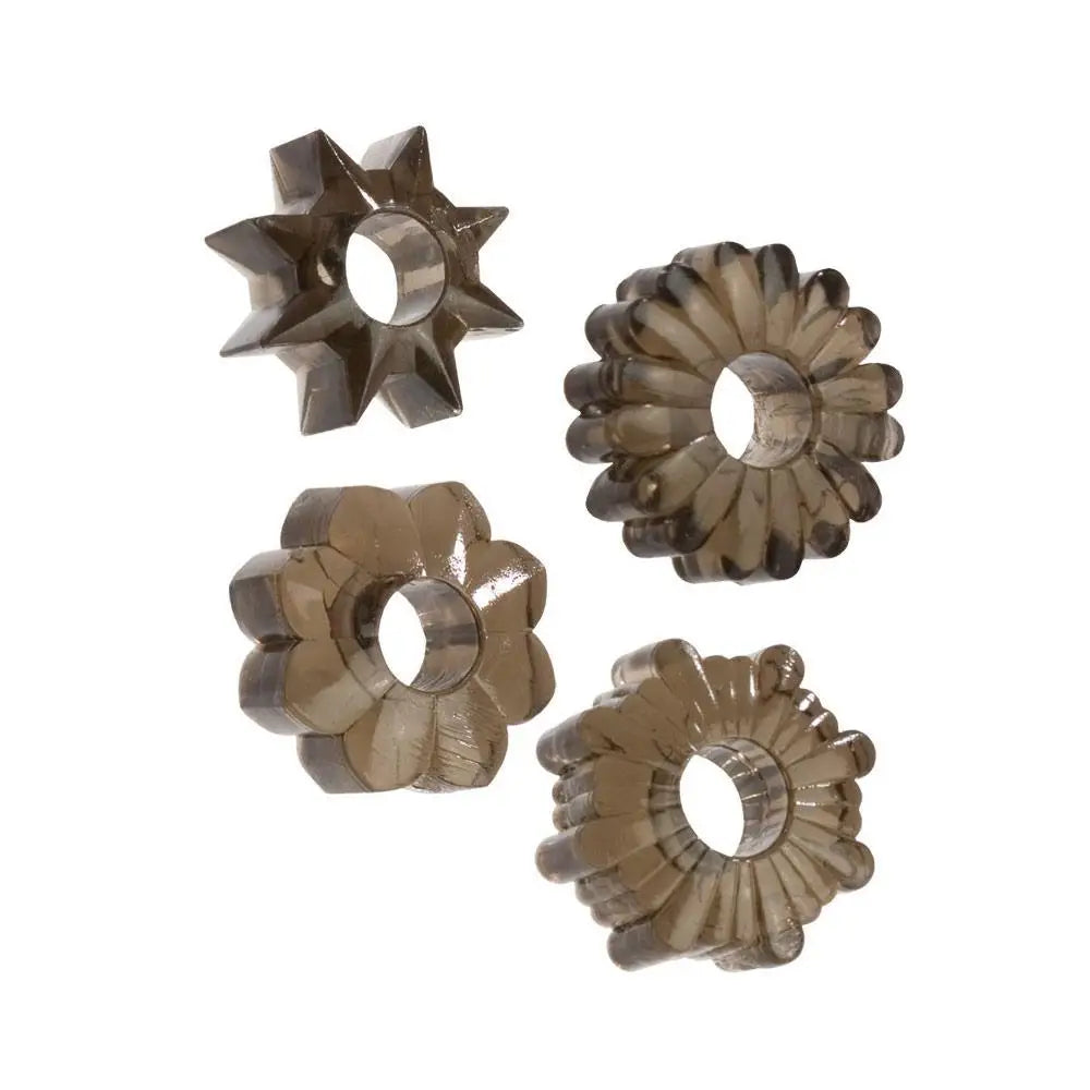 California exotic stretchy cock love rings set of 4 - peaches and screams
