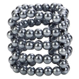 California exotic ultimate silver stroker beads cock ring - peaches and screams