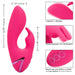California Silicone Pink Rechargeable G-spot Vibrator With Clit Stim - Peaches and Screams