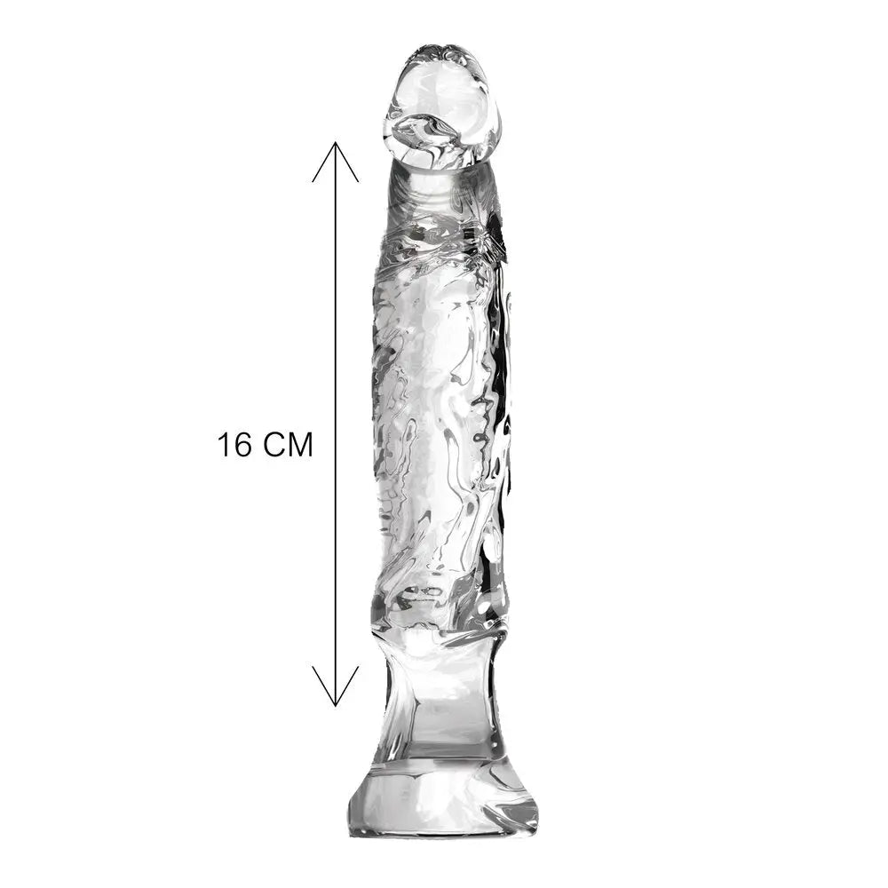 Clear 6-inch toyjoy starter realistic dildo for beginners - peaches and screams