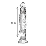 Clear 6-inch toyjoy starter realistic dildo for beginners - peaches and screams