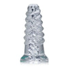 Clear oxballs screwd 7 inch squishy jackoff sheath - peaches and screams
