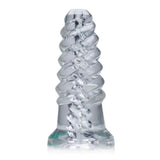 Clear oxballs screwd 7 inch squishy jackoff sheath - peaches and screams