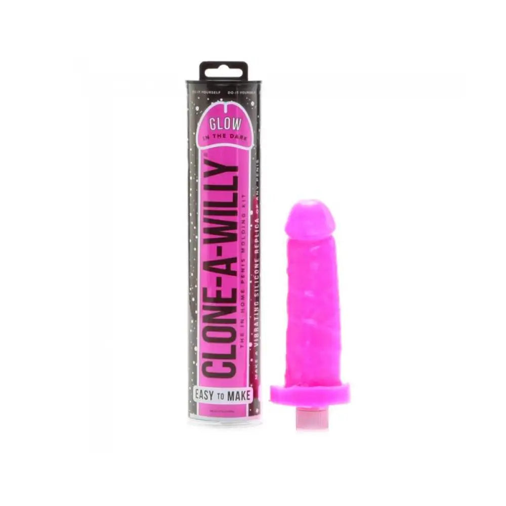 Clone-a-willy realistic pink silicone vibrating penis kit - peaches and screams