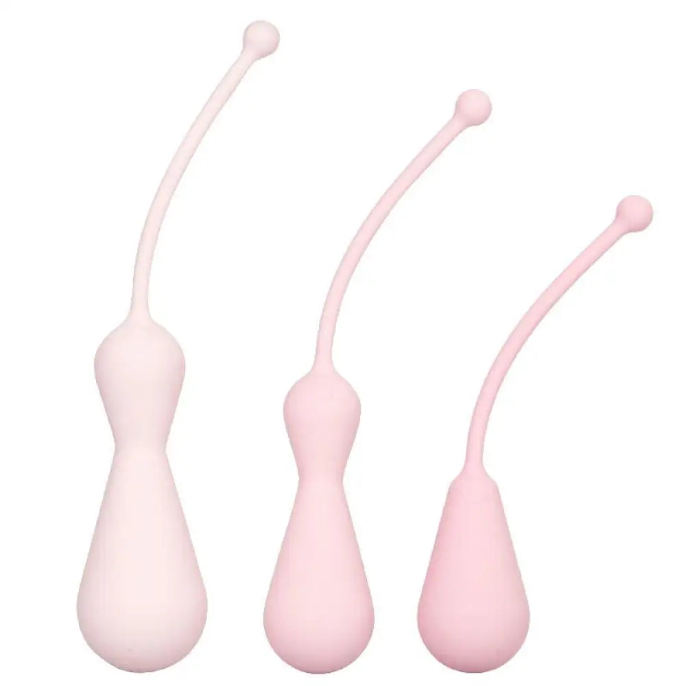 Colt 3 piece inspire weighted silicone kegel kit - peaches and screams