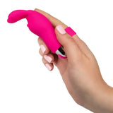 Colt 4 inch pink silicone rechargeable bunny finger vibrator - peaches and screams