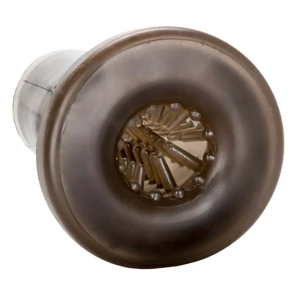 Colt black power stroker 8 inch vibrating male masturbator - peaches and screams