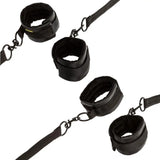 Colt faux leather black bed restraints for bdsm couples - peaches and screams