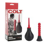 Colt red anal douche with removable nozzle for easy cleaning - peaches and screams