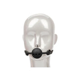 Colt silicone black breathable bondage ball gag with buckle - peaches and screams