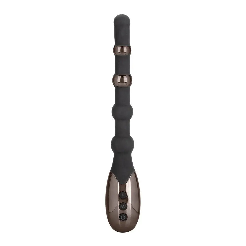 Colt silicone black estim beaded rechargeable massager - peaches and screams