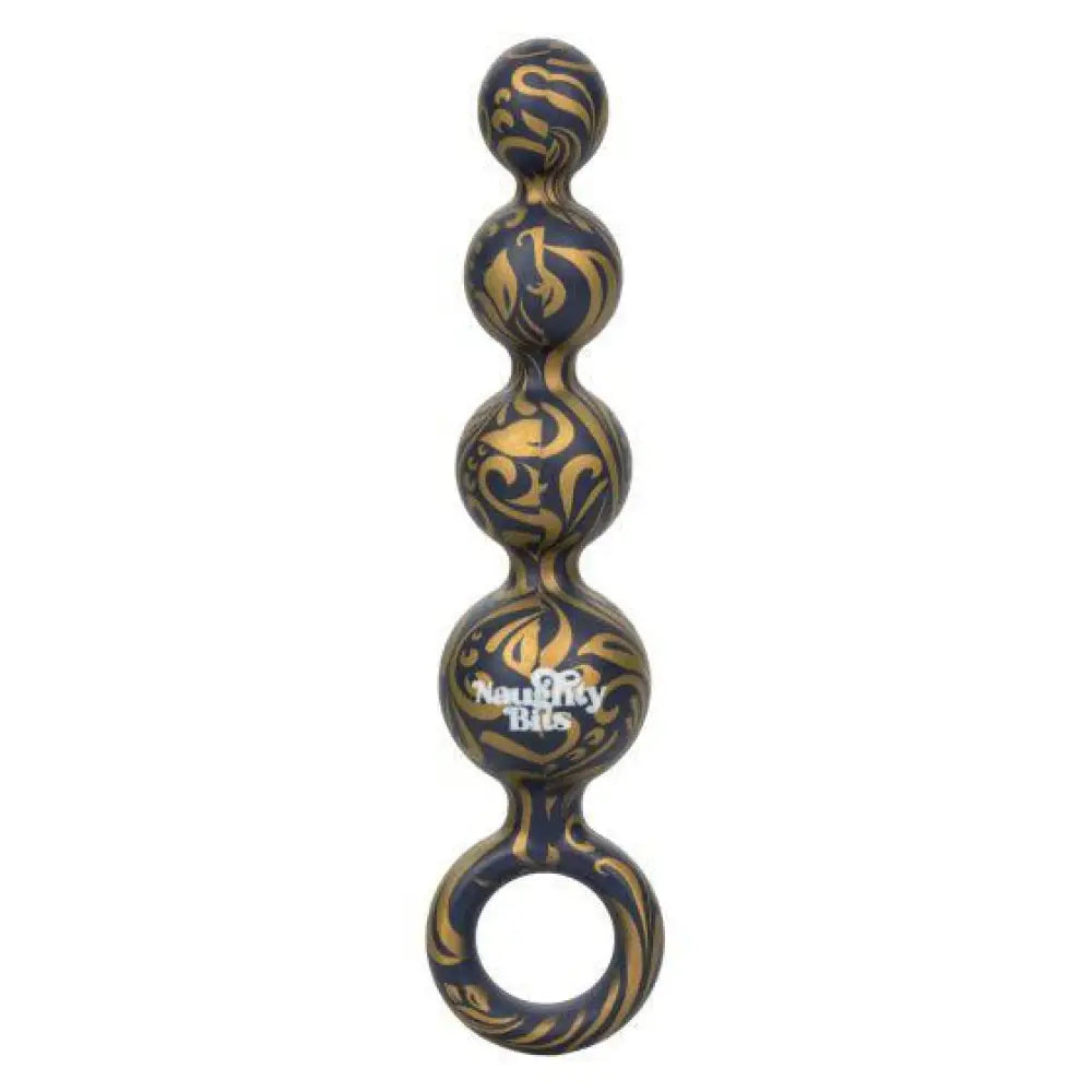 Colt silicone black splashproof large anal beads 5 inch - peaches and screams