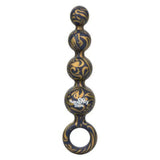 Colt silicone black splashproof large anal beads 5 inch - peaches and screams