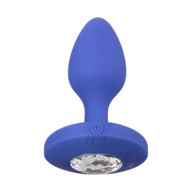 Colt Silicone Blue Medium Rechargeable Vibrating Butt Plug With Gems - Peaches and Screams