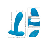 Colt silicone blue rechargeable mini vibrator with remote - peaches and screams