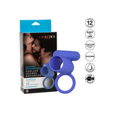 Colt silicone blue rechargeable vibrating penis sleeve cock ring - peaches and screams