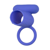 Colt silicone blue rechargeable vibrating penis sleeve cock ring - peaches and screams