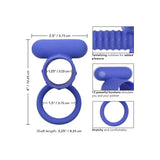 Colt silicone blue rechargeable vibrating penis sleeve cock ring - peaches and screams