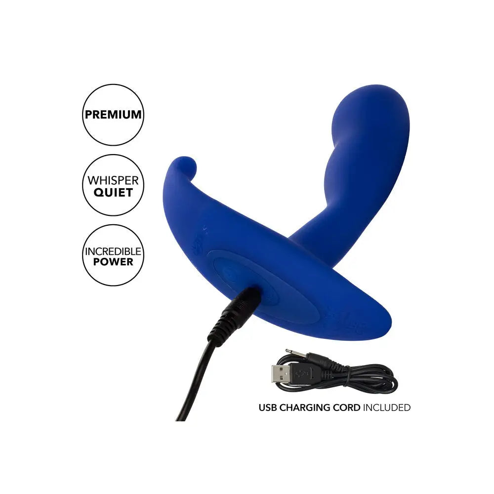 Colt silicone blue rechargeable waterproof anal probe 5 inch - peaches and screams