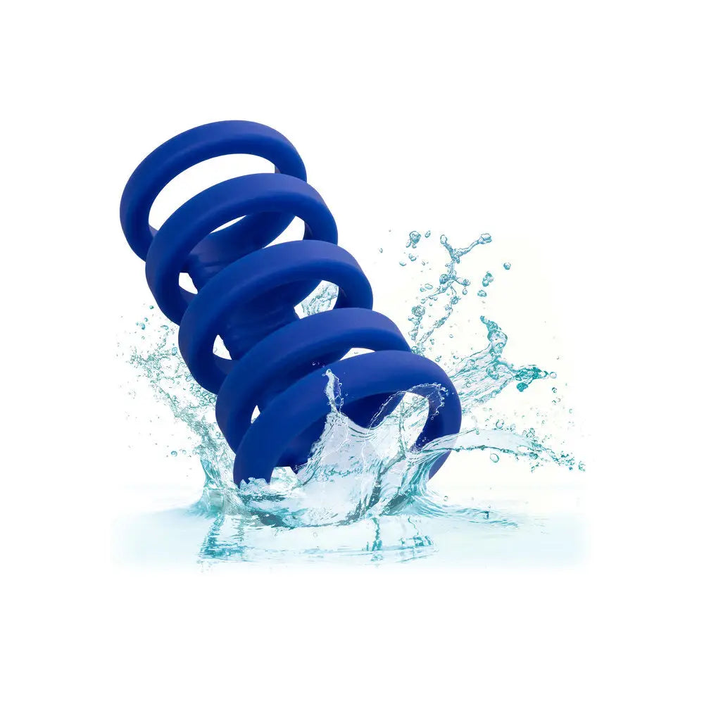 Colt silicone blue waterproof cock cage for men - peaches and screams