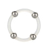 Colt silicone clear steel beaded stretchy cock ring - peaches and screams