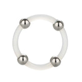 Colt silicone clear steel beaded stretchy cock ring - peaches and screams