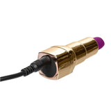 Colt silicone gold discreet rechargeable lipstick vibrator - peaches and screams