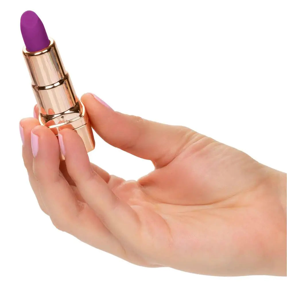 Colt silicone gold discreet rechargeable lipstick vibrator - peaches and screams