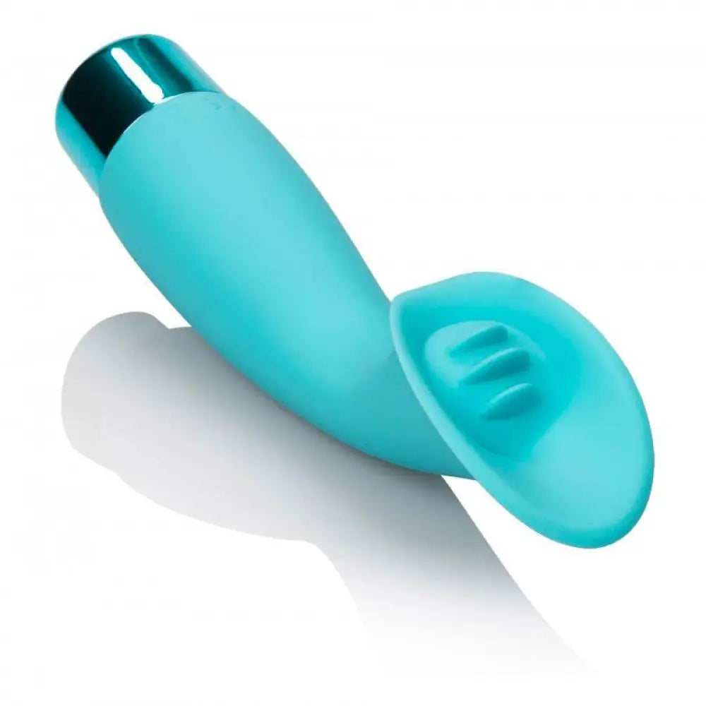 Colt silicone light blue clitoral vibrator with 10 functions - peaches and screams