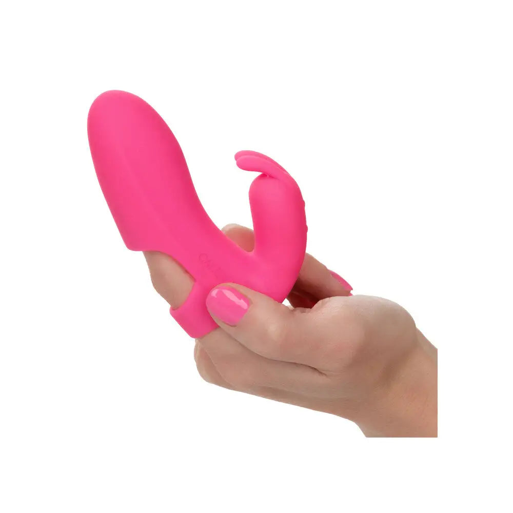 Colt silicone pink rechargeable rabbit finger vibrator - peaches and screams