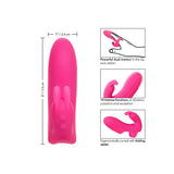 Colt silicone pink rechargeable rabbit finger vibrator - peaches and screams