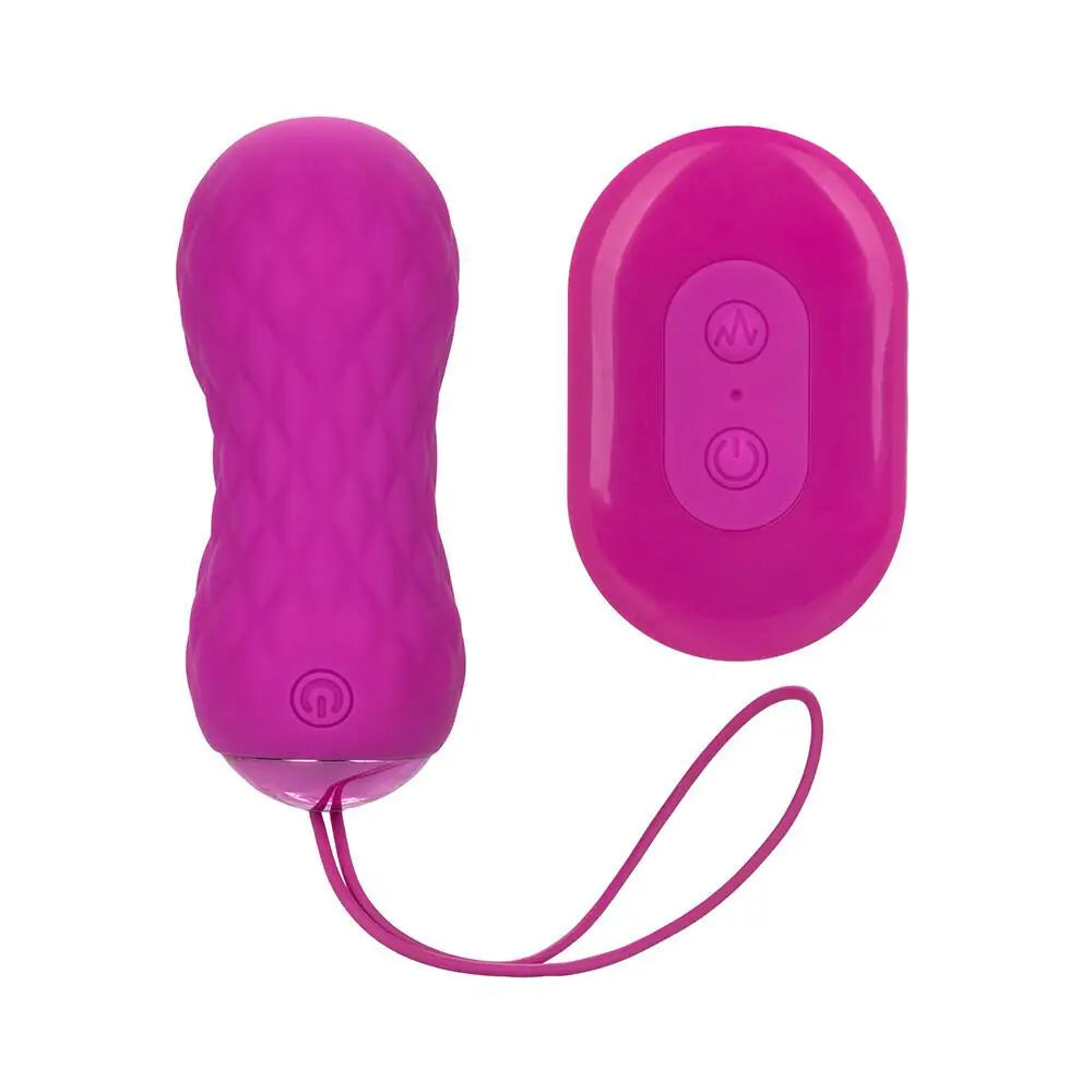 Colt silicone pink rechargeable textured bullet with remote - peaches and screams