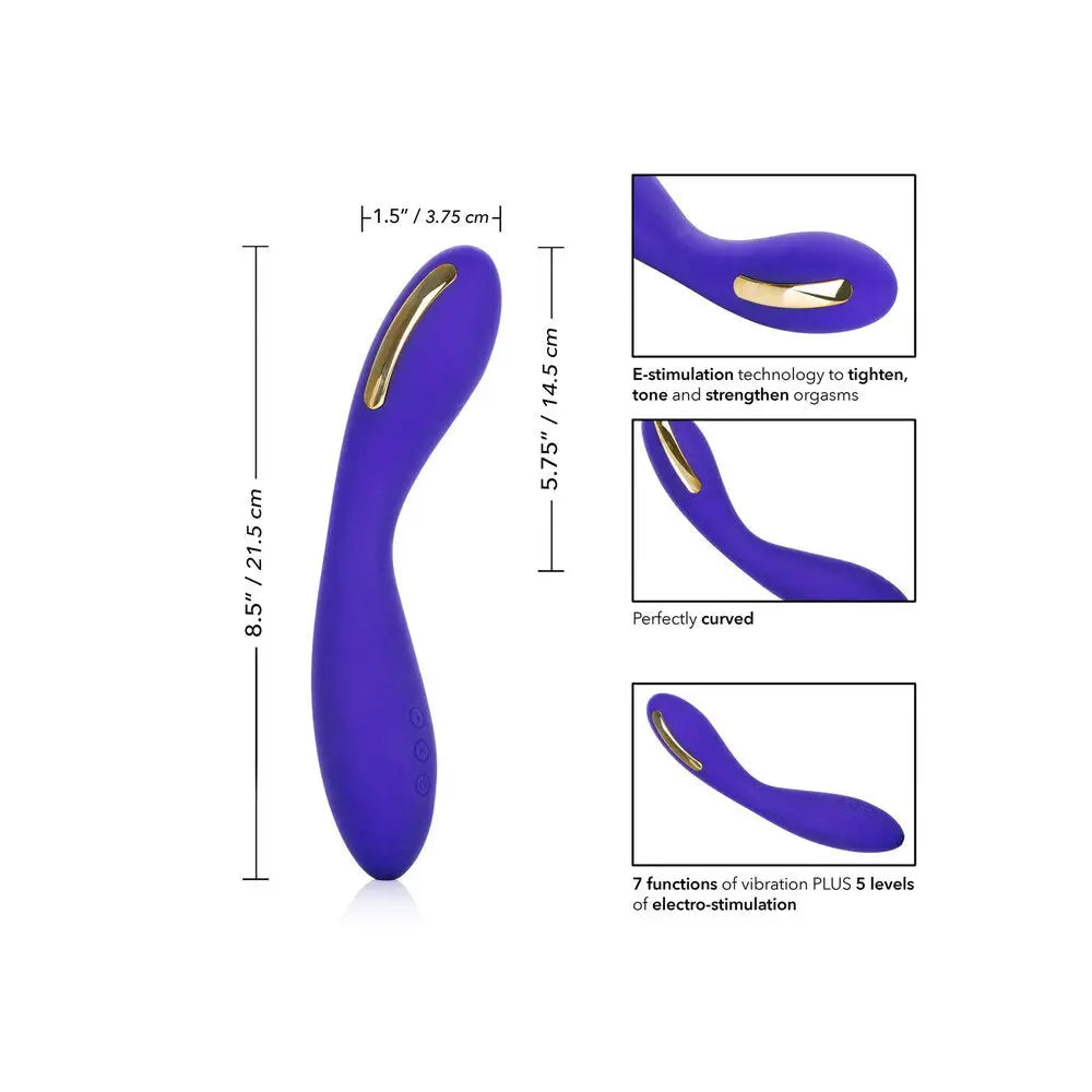 Colt silicone purple e stim rechargeable wand massager - peaches and screams
