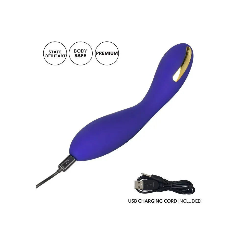 Colt silicone purple e stim rechargeable wand massager - peaches and screams