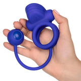 Colt silicone purple rechargeable dual vibrating cock ring - peaches and screams