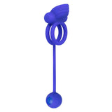 Colt silicone purple rechargeable dual vibrating cock ring - peaches and screams