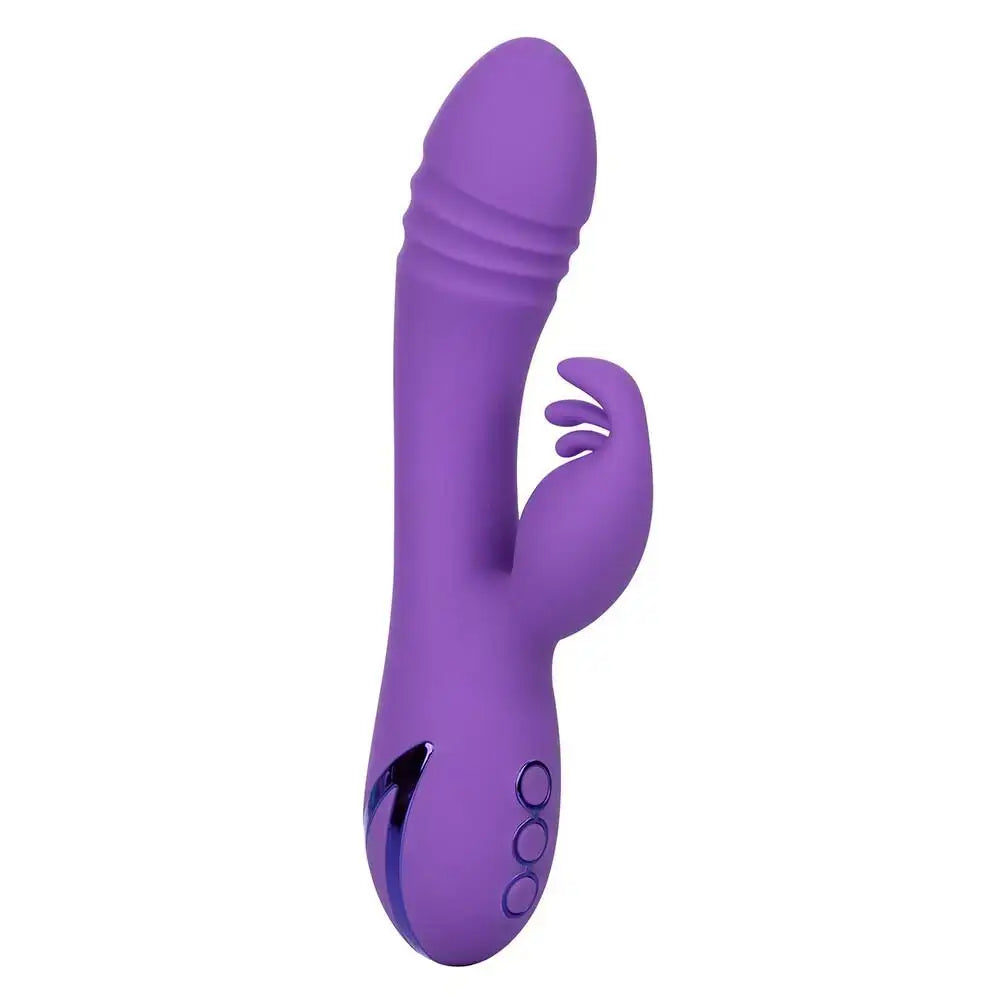 Colt silicone purple rechargeable rabbit vibrator 8 inch - peaches and screams