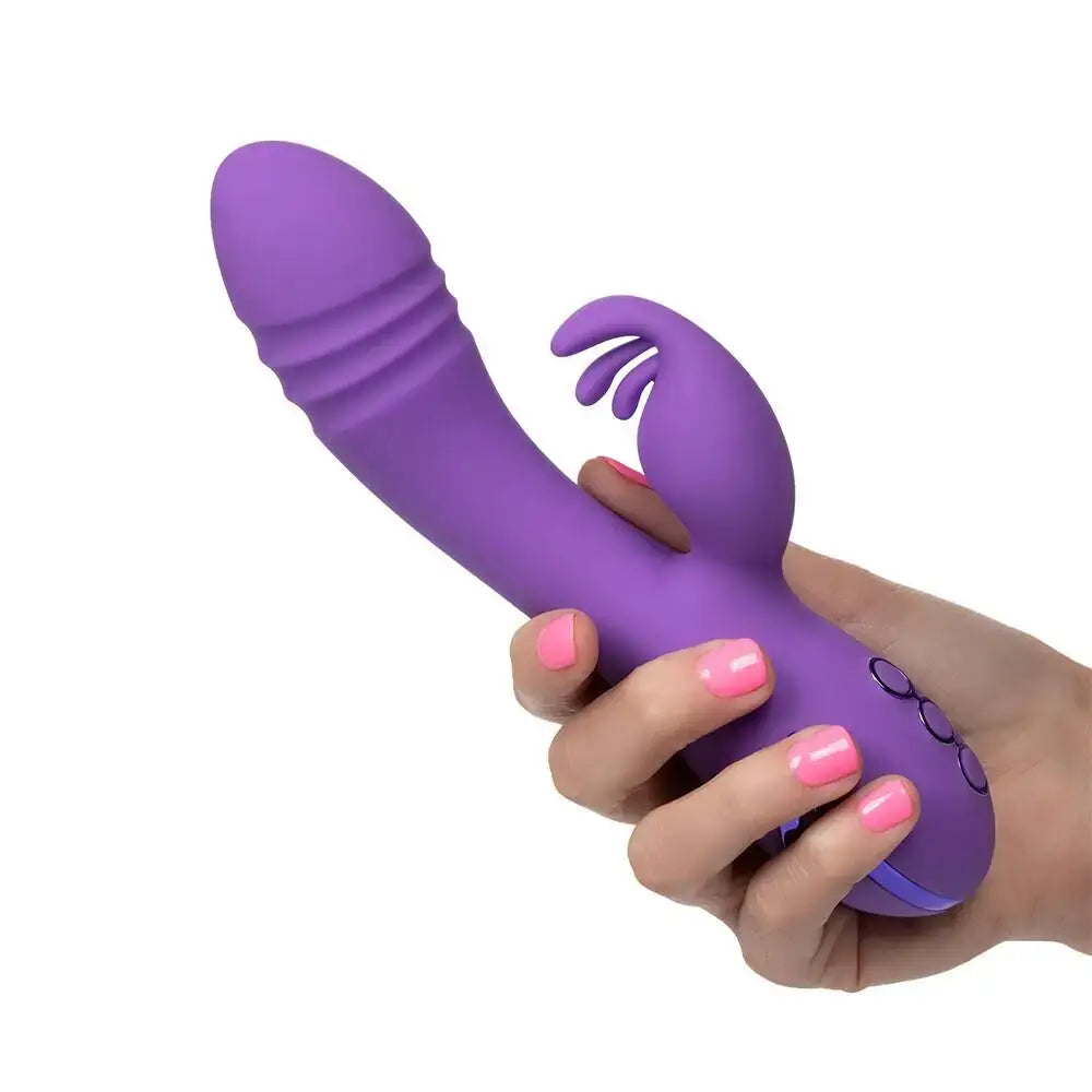 Colt silicone purple rechargeable rabbit vibrator 8 inch - peaches and screams