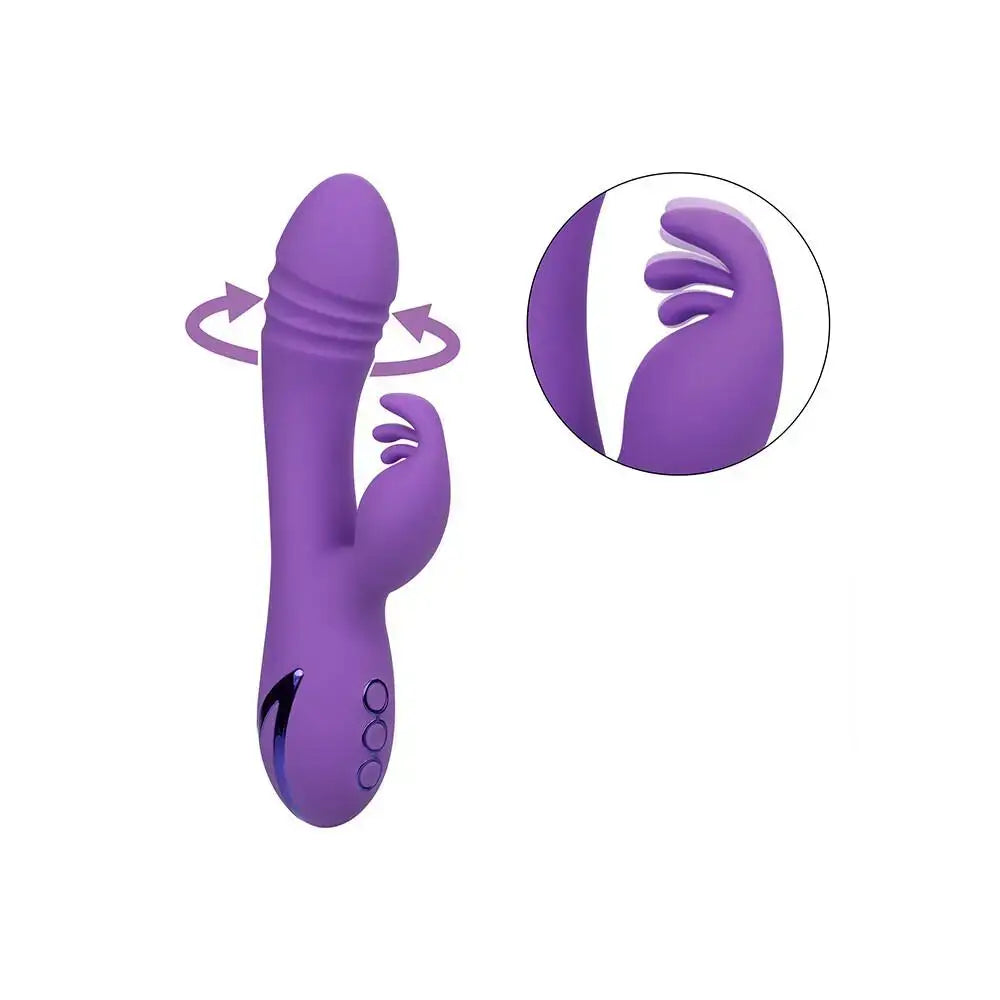 Colt silicone purple rechargeable rabbit vibrator 8 inch - peaches and screams